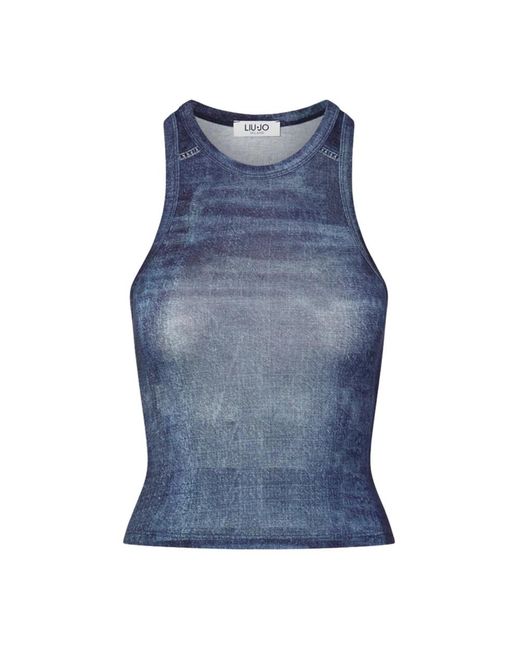 Liu Jo Blue Sleeveless Tops