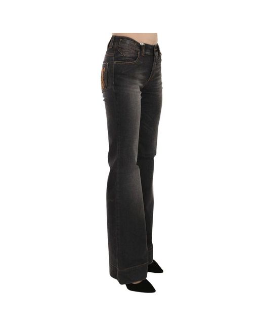 Dolce & Gabbana Black Wunderschöne schwarze gewaschene flared denim hose