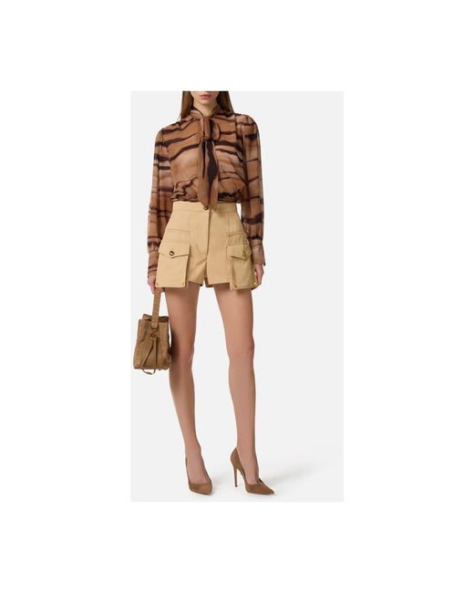 Elisabetta Franchi Brown Blouses