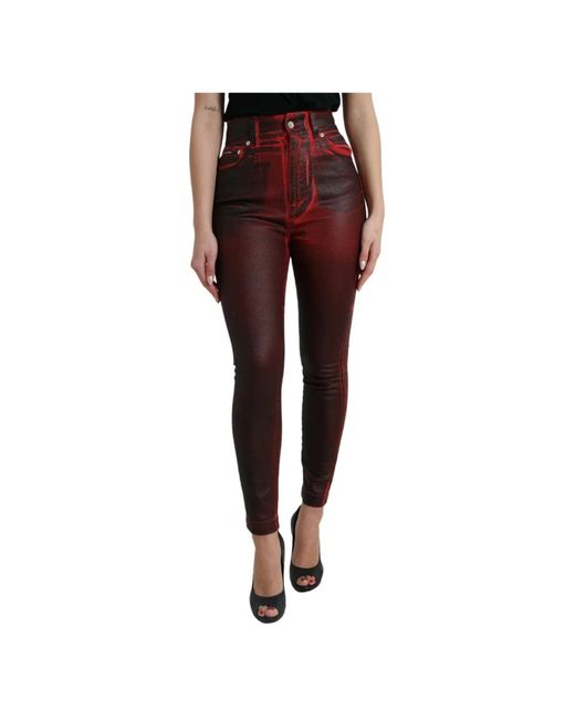Skinny jeans di Dolce & Gabbana in Red