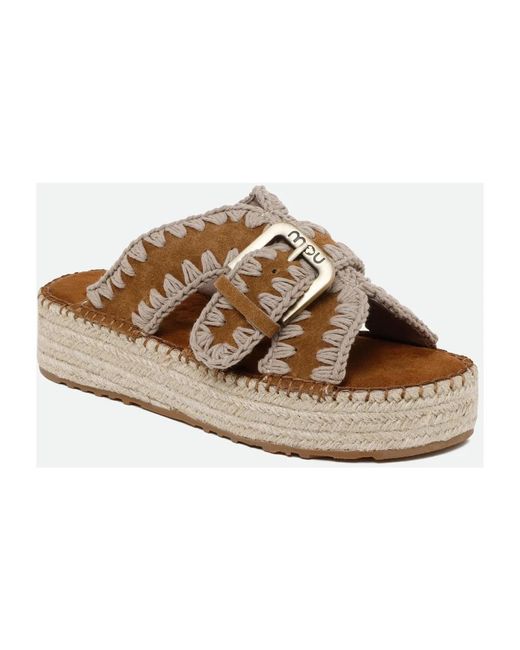 Sliders Mou en coloris Brown