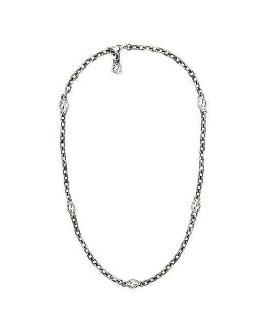 Gucci Metallic Interlocking Halskette