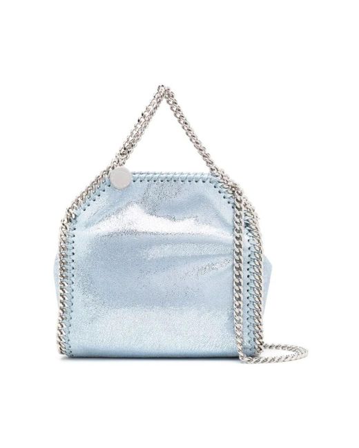 Stella McCartney Blue Schillernde blaue schultertasche,blaue taschen kollektion