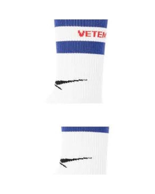 Vetements Logo Sock in het Blue