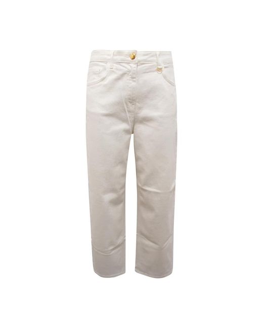 Elisabetta Franchi Gray Cropped Jeans