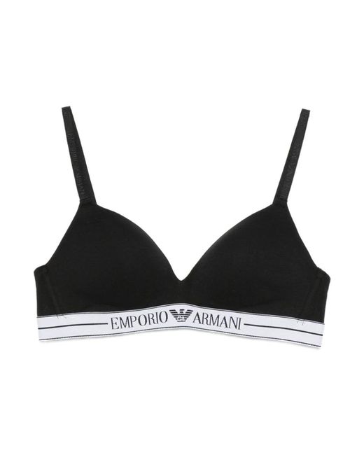 Emporio Armani Black Schwarze Seide & Nylon Unterwäsche
