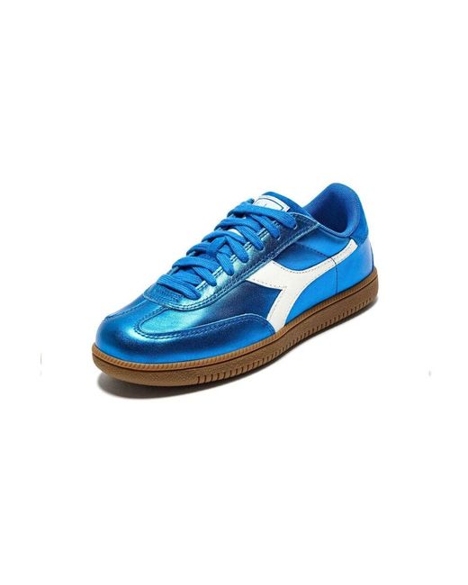 Metallic trainer sneaker blu di Diadora in Blue