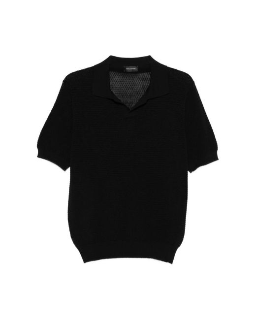 Tagliatore Black Polo Shirts for men