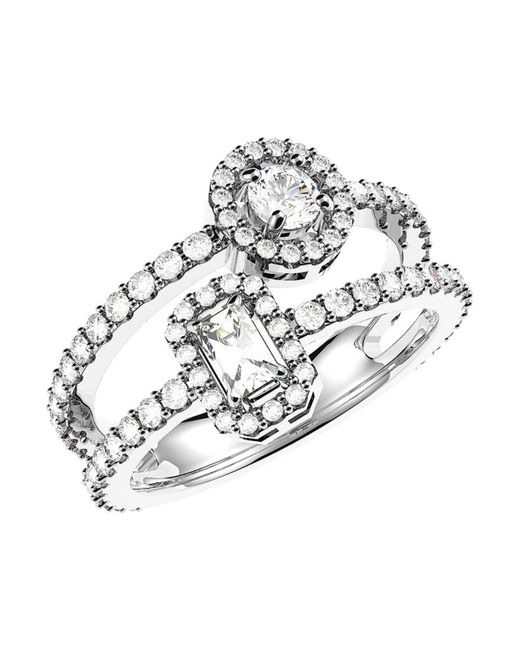 Michael Kors White Klassischer Silberring Mit Zirkonia