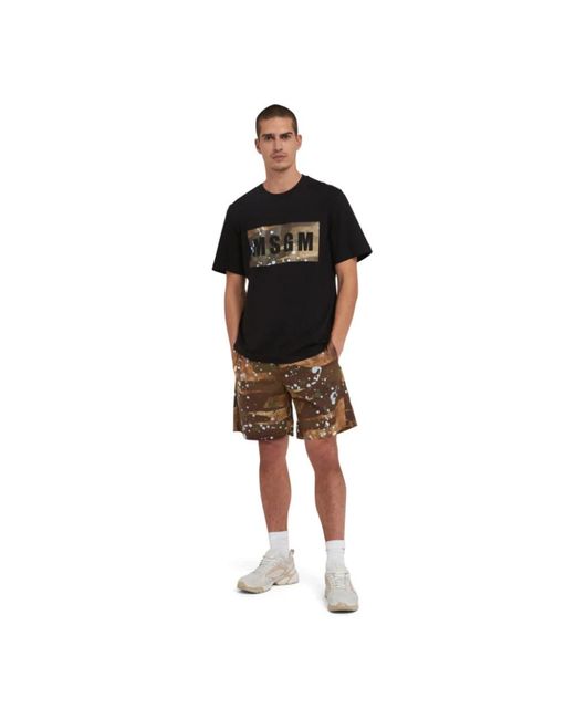 MSGM Brown Casual Shorts for men