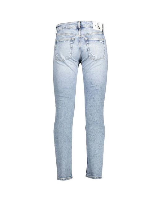 Calvin Klein Light Blue Cotton Men Jeans for men