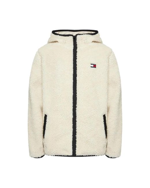 Tommy Hilfiger Jassen ,Wit ,Polyester Witte Jas Aw 24 Stijlvol Ontwerp in het Natural voor heren