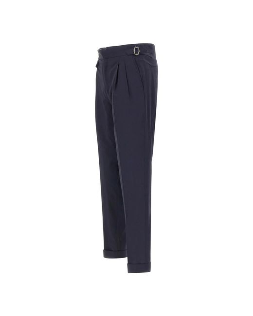 Barba Napoli Blue Slim-Fit Trousers for men