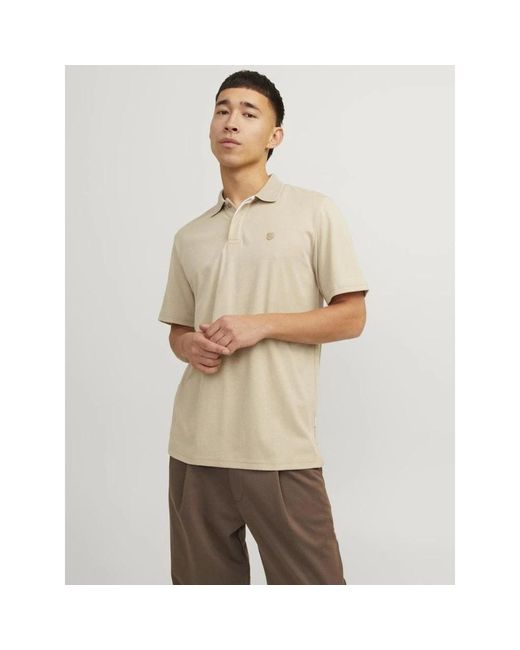 Jack & Jones Polo Shirts in het Natural voor heren
