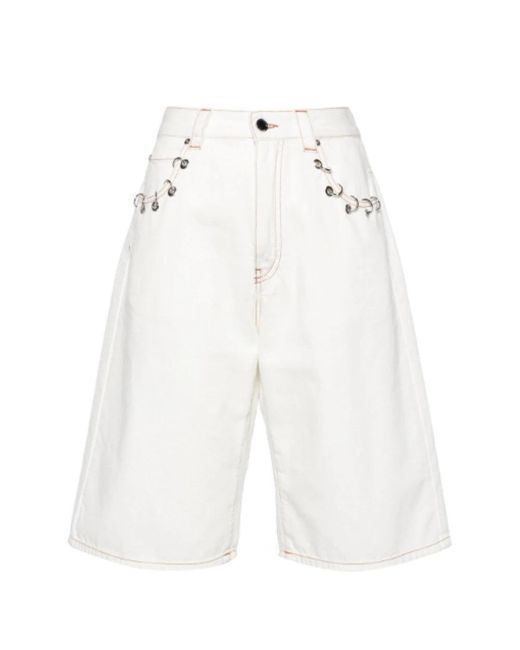 Pinko White Casual Shorts