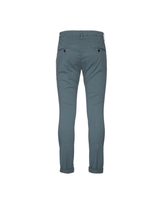 Dondup Broeken ,Grijs ,Leer Pantalone Gaubert in het Blue voor heren