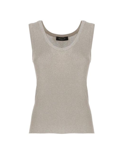 Fabiana Filippi Gray Sleeveless Tops