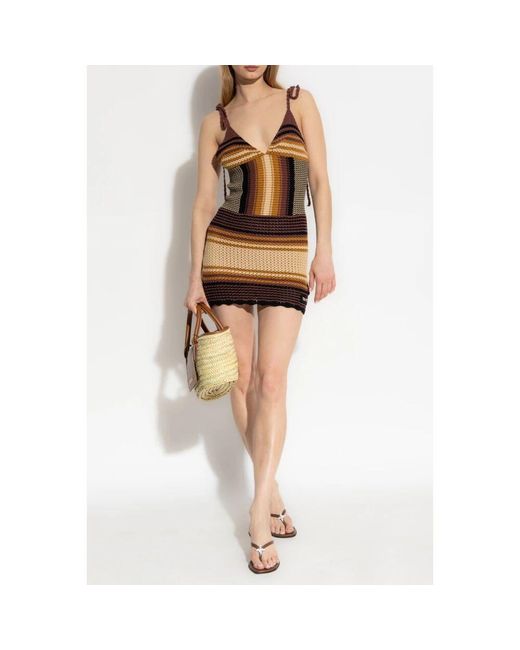 The Attico Brown Short Dresses