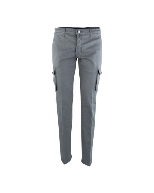 Kiton Blue Slim-Fit Trousers for men
