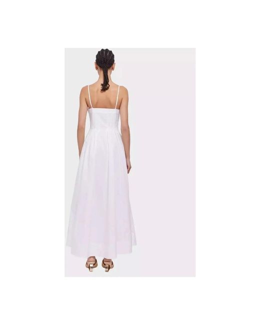Jonathan Simkhai Kleedjes ,Wit ,Katoen Witte Kittiya Jurk Flared Midi Stijl in het White