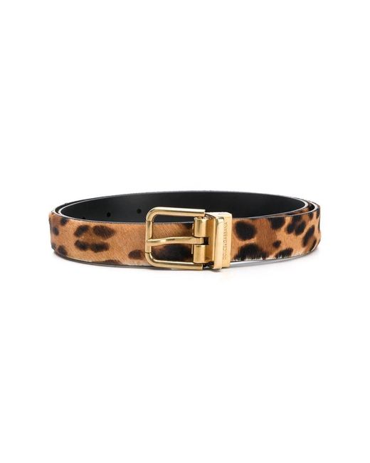 Dolce & Gabbana Gürtel mit Leopardenmuster in Brown für Herren