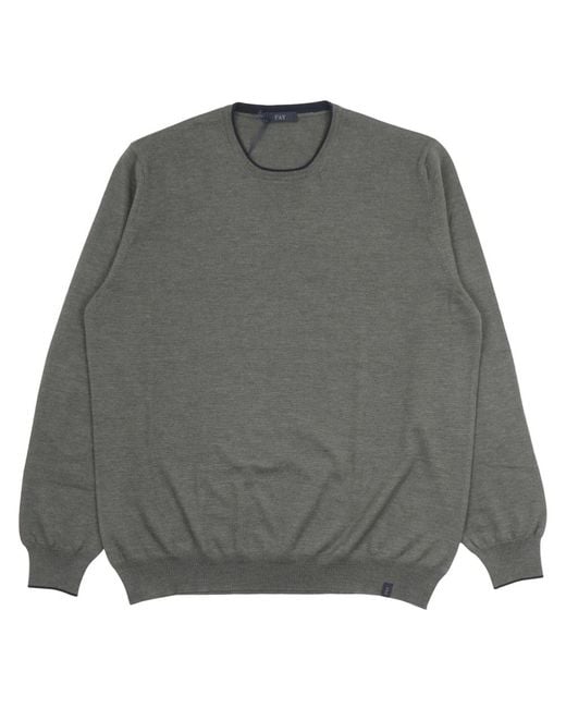 Fay Gray Round-Neck Knitwear for men