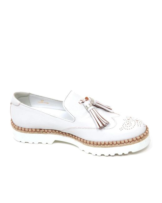 Hogan White Loafers