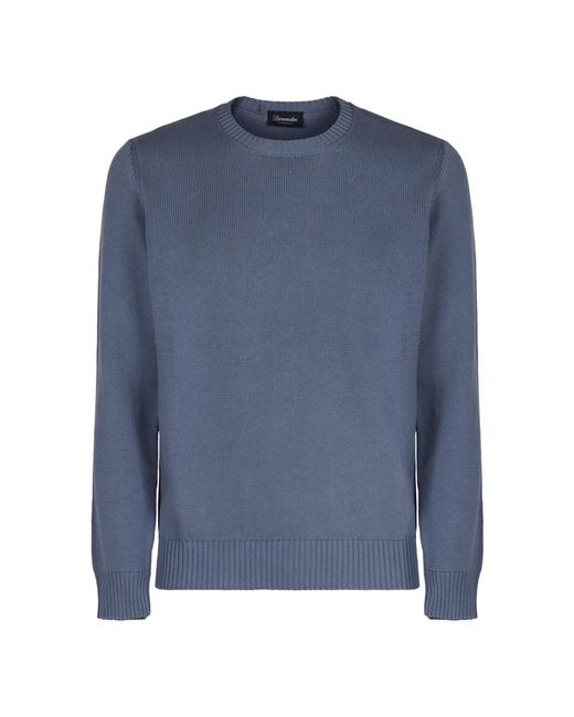 Drumohr Blue Round-Neck Knitwear for men