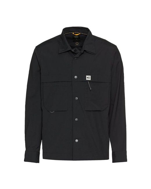 Camel Active Funktionales Baumwoll-Overshirt in Black für Herren