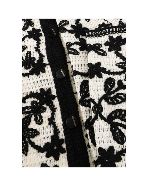 Object Truien & Vesten ,Veelkleurig ,Katoen Objcari L/Re Cardigan in het Black