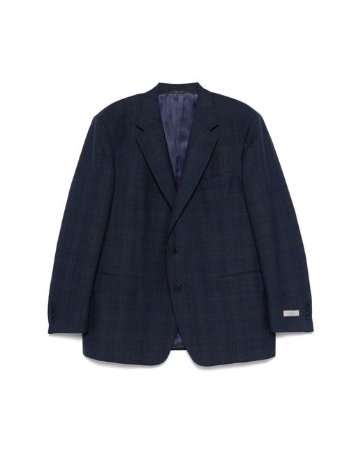 Canali Dunkelblaue knopfjacke mit taschen in Blue für Herren