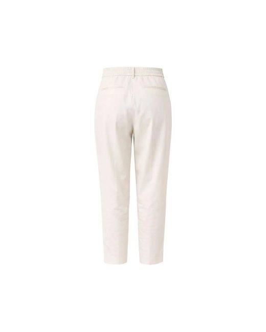 PT Torino White Cropped Trousers