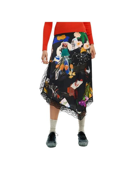 Desigual Black Midi Skirts