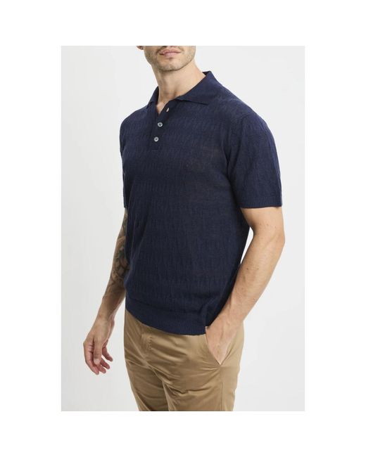 Daniele Fiesoli Blue Polo Shirts for men