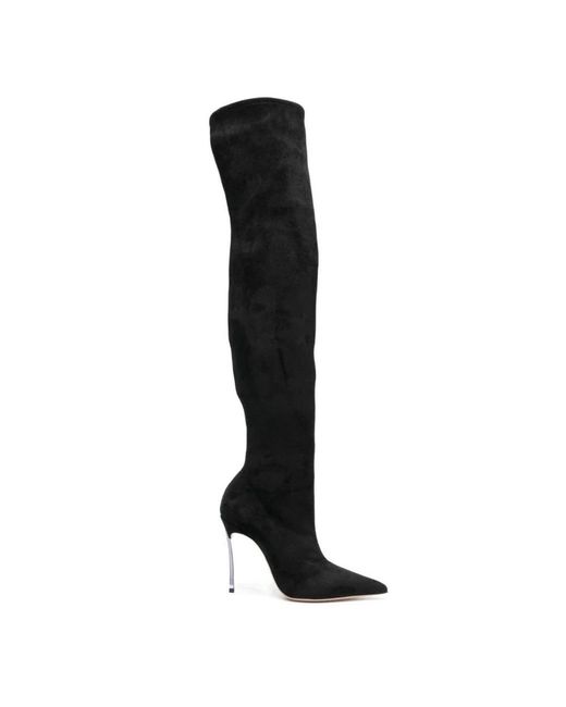 Casadei Black Over-Knee Boots
