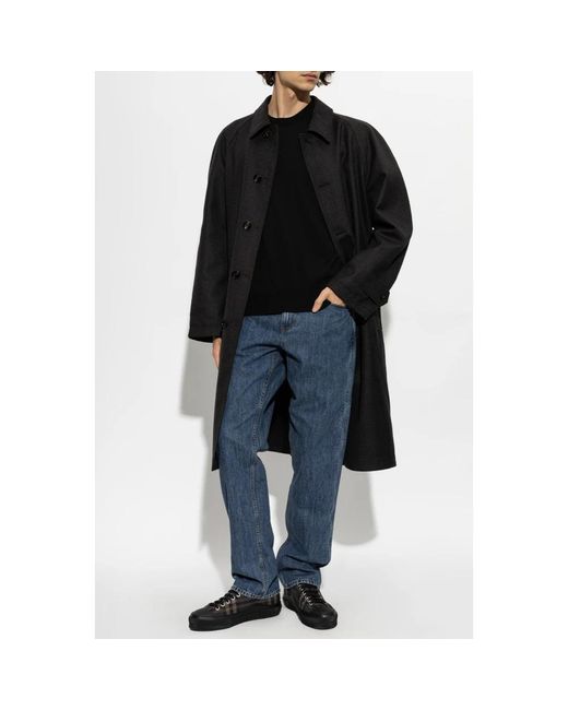 Single-Breasted Coats Burberry de hombre de color Black