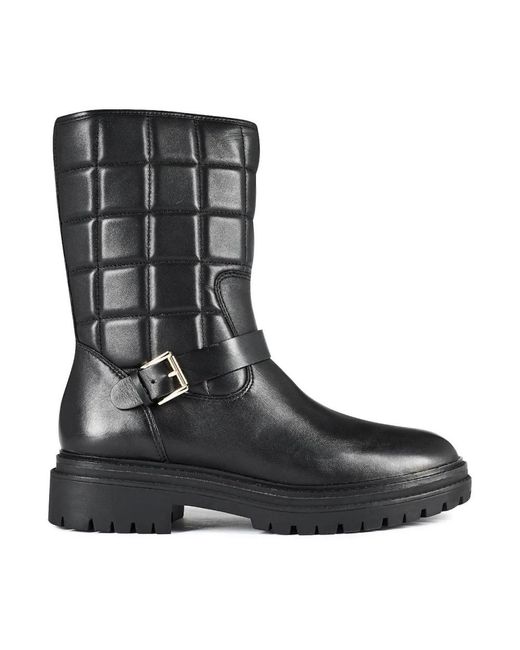Michael Kors Black Layton Quilted Leather Boots