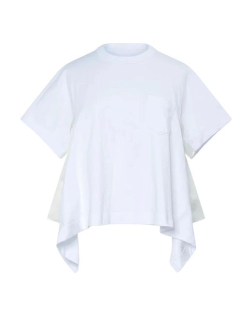 Sacai White T-Shirts