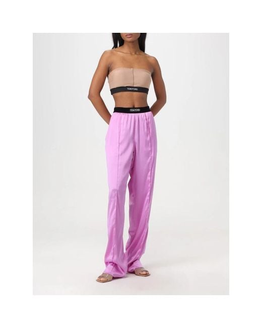 Wide Trousers Tom Ford de color Purple