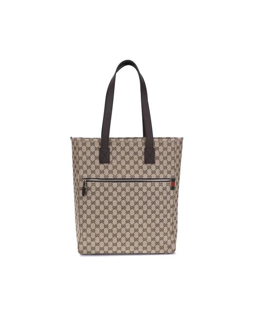Gucci Brown GG Canvas Tote Bag