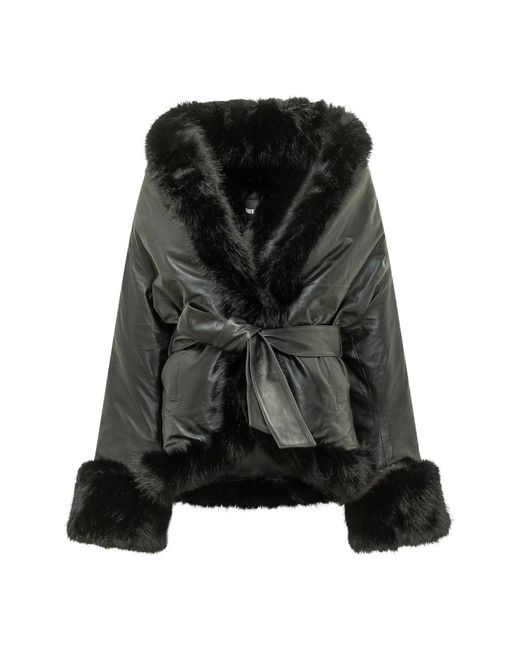 ROTATE BIRGER CHRISTENSEN Black Leather Jackets