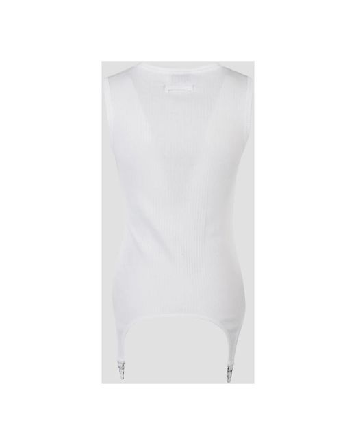 Jean Paul Gaultier Sleeveless Tops in het White