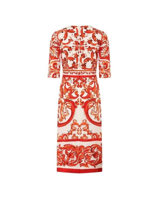 Dolce & Gabbana Red Midi Dresses