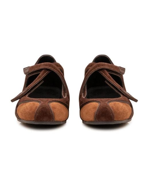 The Attico Brown Ballerina Shoes