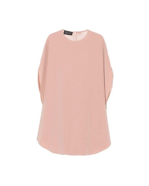 Gianluca Capannolo Kleedjes ,Roze ,Neutrale Jurk Met Ronde Hals in het Pink