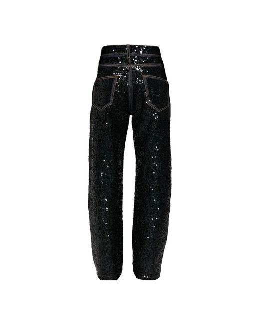 P.A.R.O.S.H. Black Wide Jeans