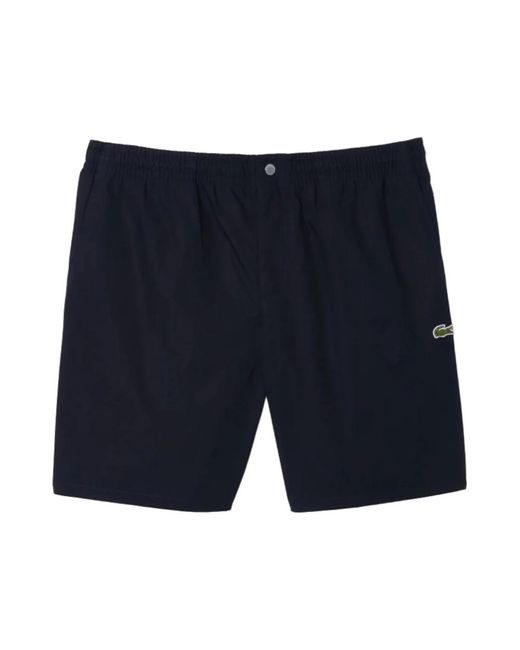 Shorts in popeline di cotone relaxed fit di Lacoste in Blue da Uomo