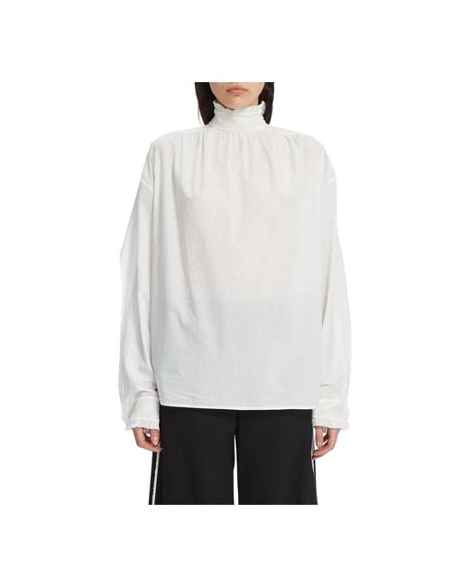 Ann Demeulemeester Long Sleeve Tops in het White