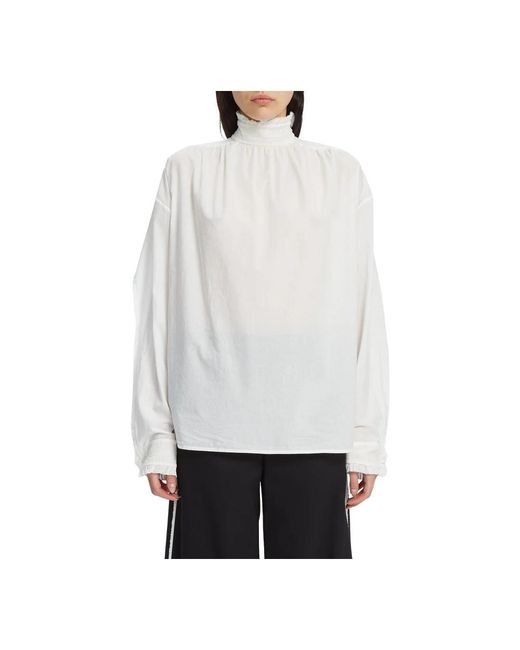 Ann Demeulemeester Long Sleeve Tops in het White