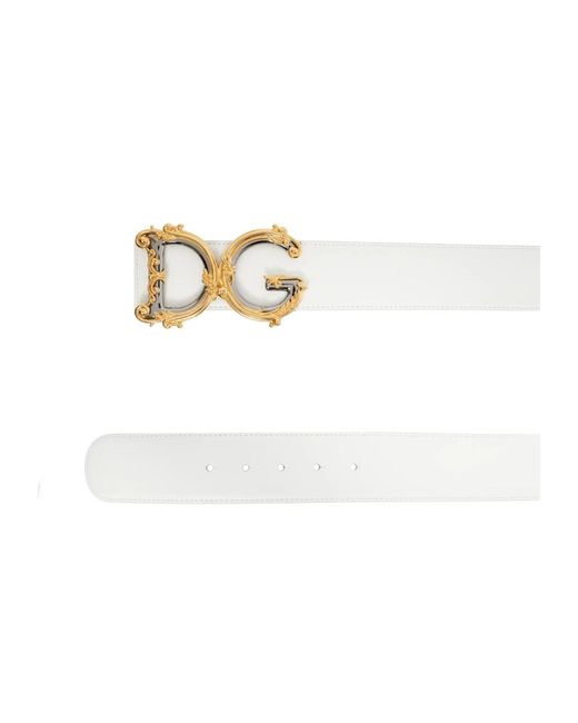 Dolce & Gabbana Metallic Leder gürtel
